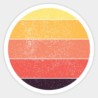 Abstract Vintage Summer Sunset Sticker